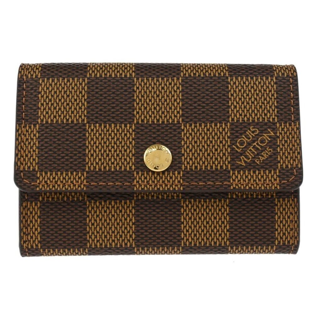 Louis Vuitton Damier Porte Monnaie Plat Coin Case Wallet N61930 MI0095 134381